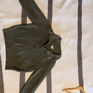 Athleta Dark Green Women's Cropped Turtleneck Sweater